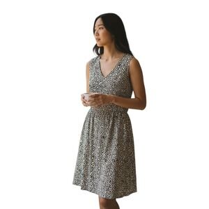 Leopard Print Sleeveless Midi Dress XL Boho Festival Animal Print Flowy